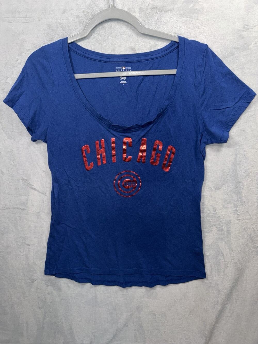 Chicago Cubs T Shirt Womens Size Large Genuine Merchandise By Campus Lifestyle
